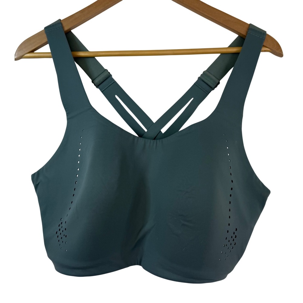 Lululemon Run Times Bra High Support C Cup **READ** Green Crossback Adjustable